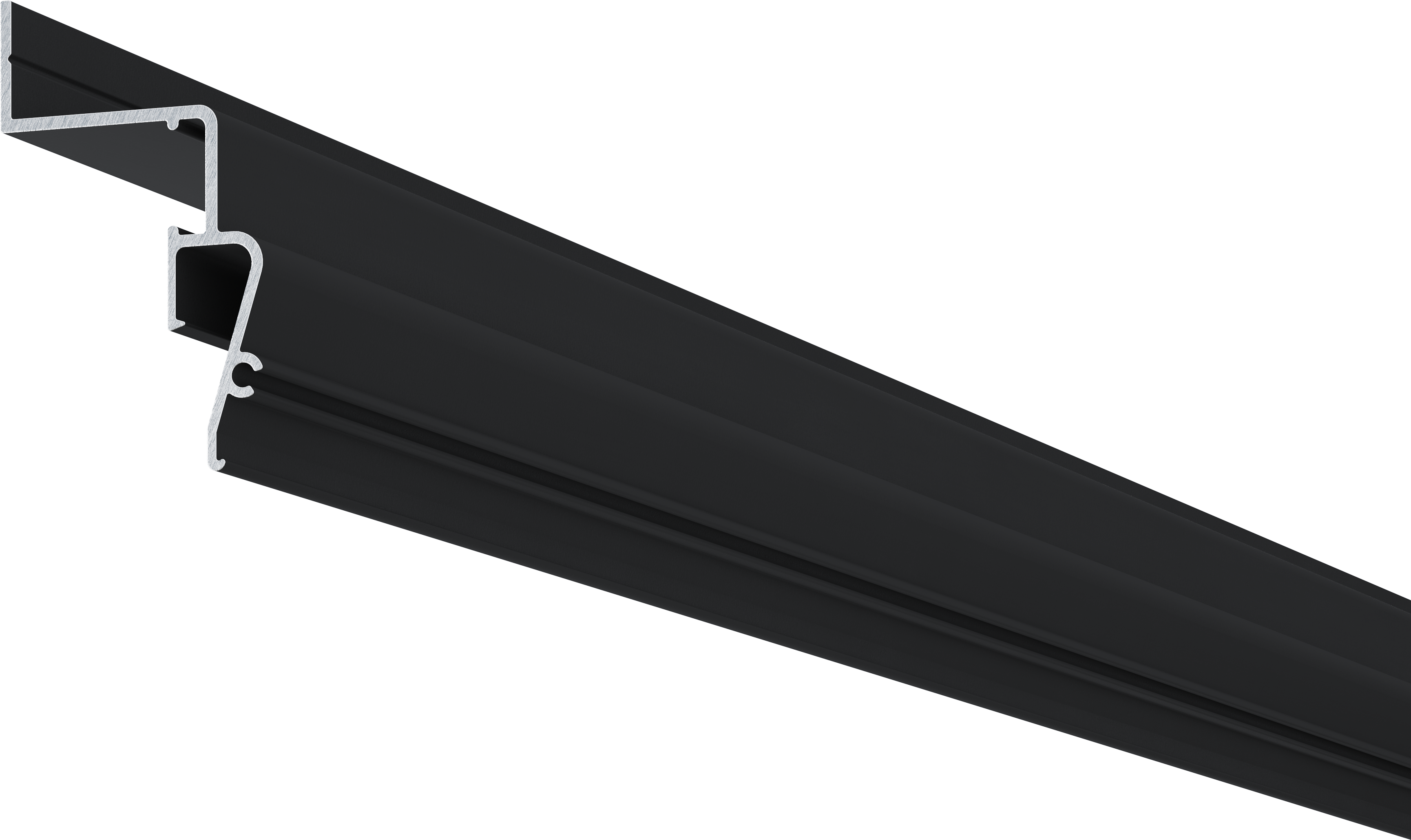 Профиль ALTEZA Contour-Pro LED стеновой парящий под рассеиватель Черный (2,0м)